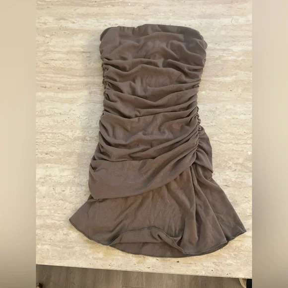 Fashion Nova Double lined mini dress chocolate brown - Picture 7 of 7